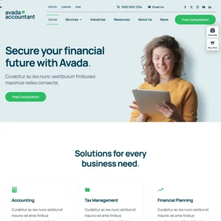 Accountant Website Design with Free VPS Web Hosting