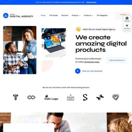 Digital Agency Website Design with Free VPS Web Hosting