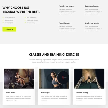Fitness Website Design with Free VPS Web Hosting