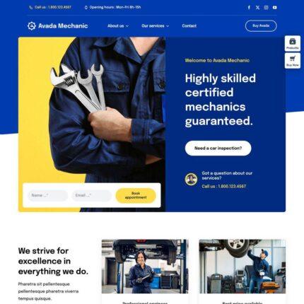 Mechanic Website Design with Free VPS Web Hosting