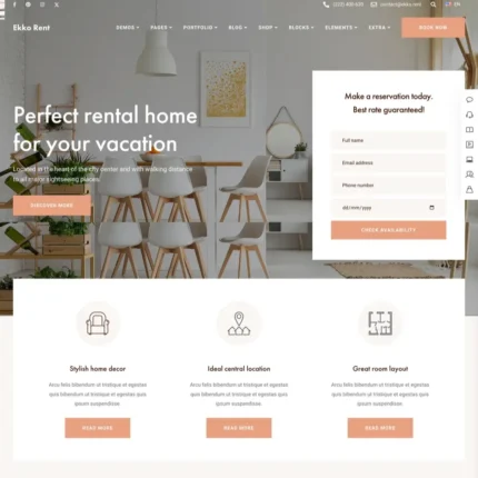 Rental Home Website Design with Free VPS Web Hosting