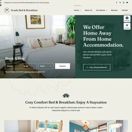 Travel Accommodation Website Design with Free VPS Hosting
