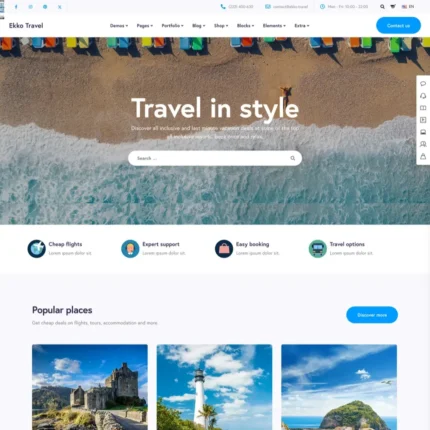 Travel Agency Website Design with Free VPS Web Hosting