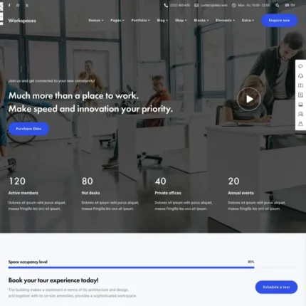 Workspace Website Design with Free VPS Web Hosting