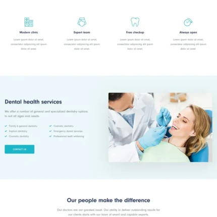Dentist Website Design with Free VPS Web Hosting