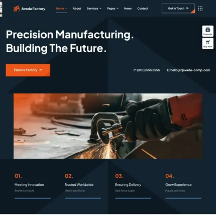 Factory Website Design with Free VPS Web Hosting