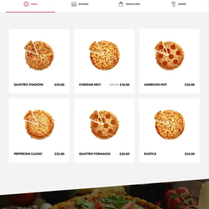 Pizza Website Design with Free VPS Web Hosting