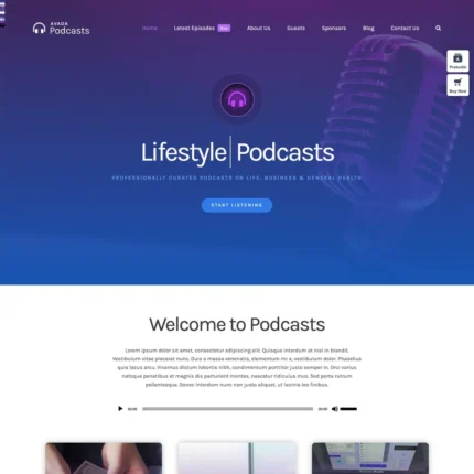 Podcasts Website Design with Free VPS Web Hosting