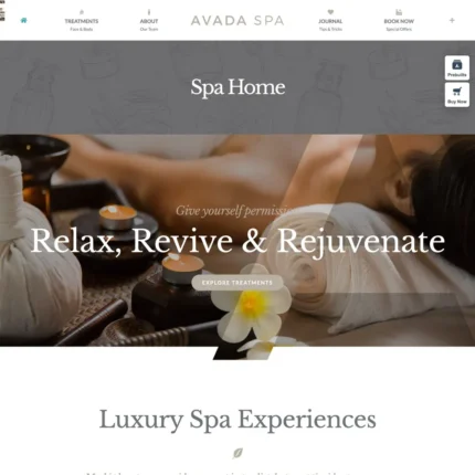 Spa Website Design with Free VPS Web Hosting