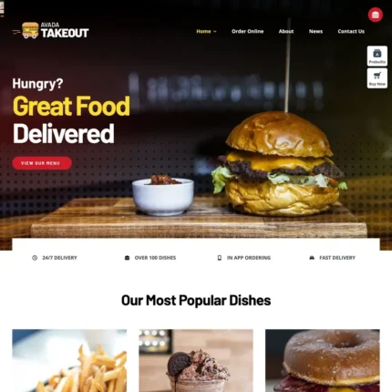 Takeout Website Design with Free VPS Web Hosting