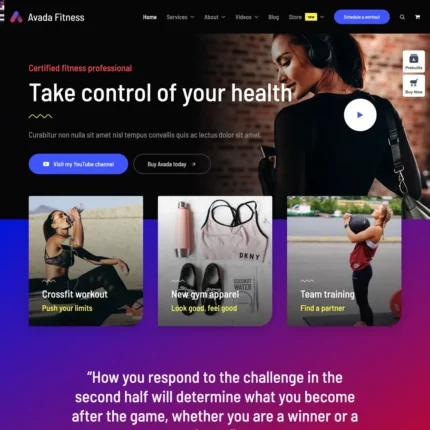 Workout Website Design with Free VPS Web Hosting