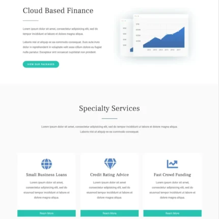 Finance Website Design with Free VPS Web Hosting