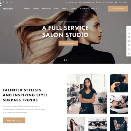 Hair Salon Website Design with Free VPS Web Hosting