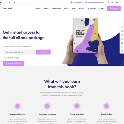 eBook Website Design with Free VPS Web Hosting