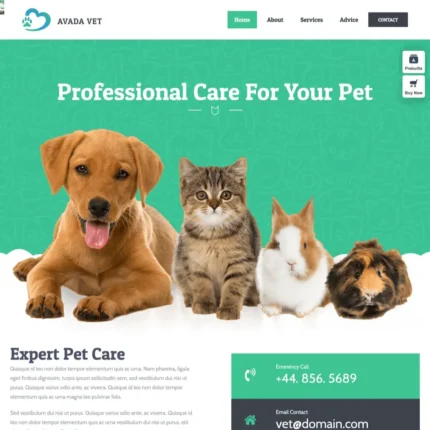 Veterinarian Website Design with Free VPS Web Hosting