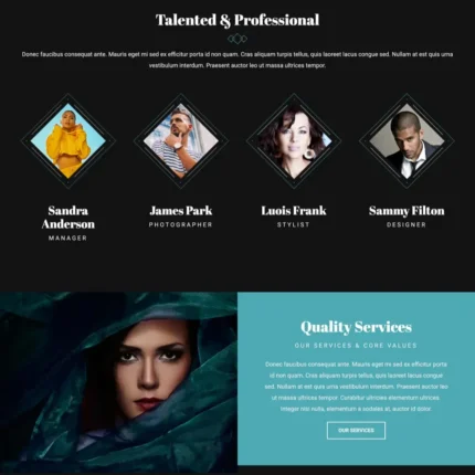 Fashion Service Website Design with Free VPS Web Hosting