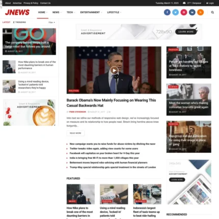 Global News Website Design with Free VPS Web Hosting