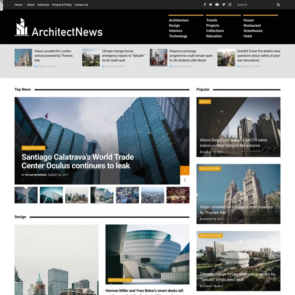 Architect News Website Design with Free VPS Web Hosting (1) Architect News Website Design with Free VPS Web Hosting