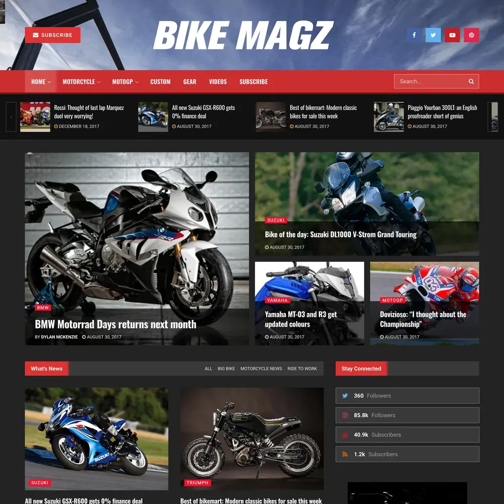 Bike Magazine Website Design with Free VPS Web Hosting (1) Bike Magazine Website Design with Free VPS Web Hosting