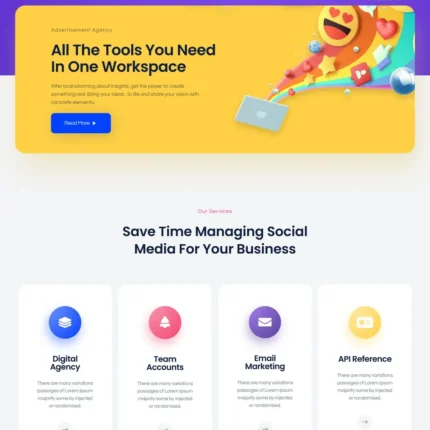 Ads Agency Website Design with Free VPS Web Hosting