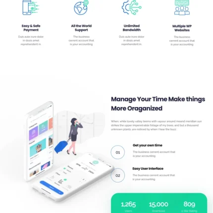 App Landing Website Design with Free VPS Web Hosting