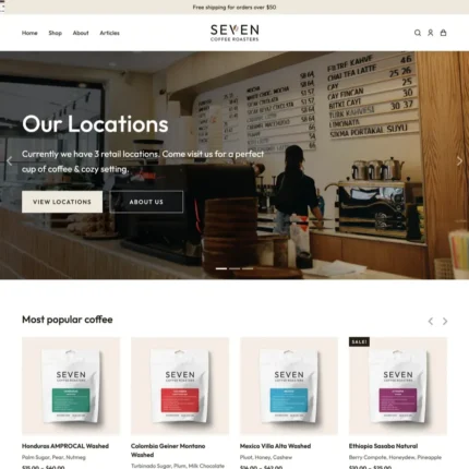 Coffee Roasters Website Design with Free VPS Web Hosting