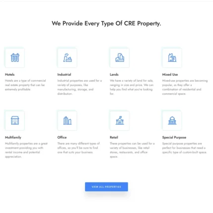 Commercial Real Estate Website Design with Free VPS Hosting