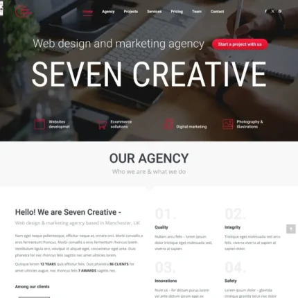 Creative Agency Website Design with Free VPS Web Hosting
