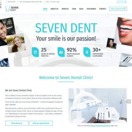 Dental Clinic Website Design with Free VPS Web Hosting
