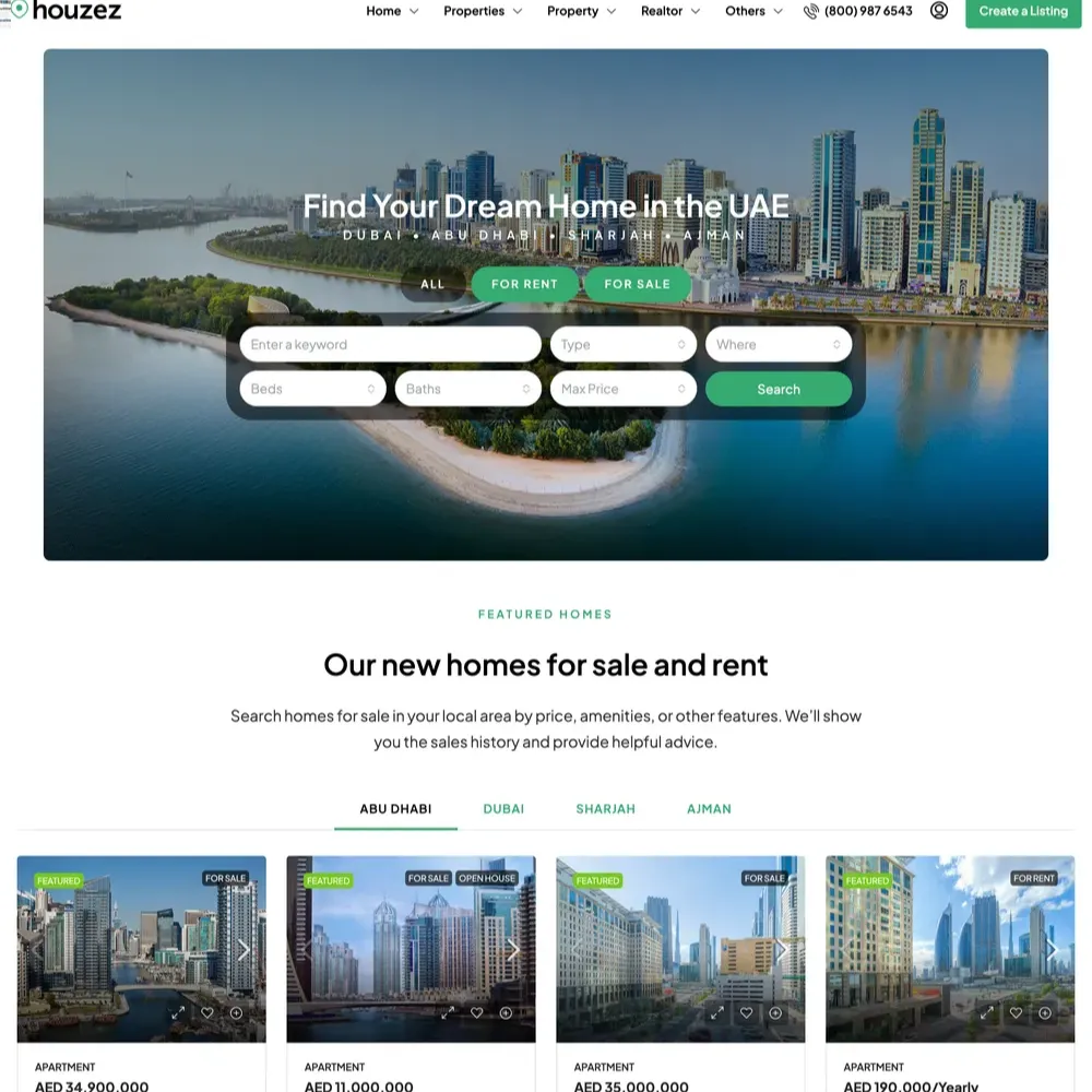 Dubai Real Estate Website Design with Free VPS Web Hosting (1) Dubai Real Estate Website Design with Free VPS Web Hosting