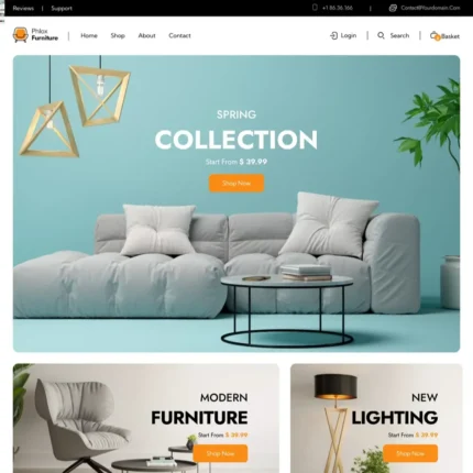 Furnishing Store Website Design with Free VPS Web Hosting