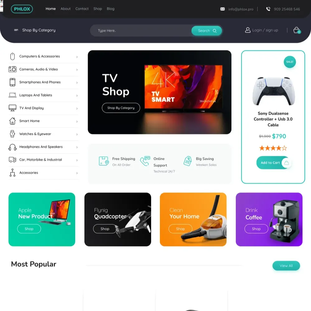 Gadget Store Website Design with Free VPS Web Hosting (1) Gadget Store Website Design with Free VPS Web Hosting