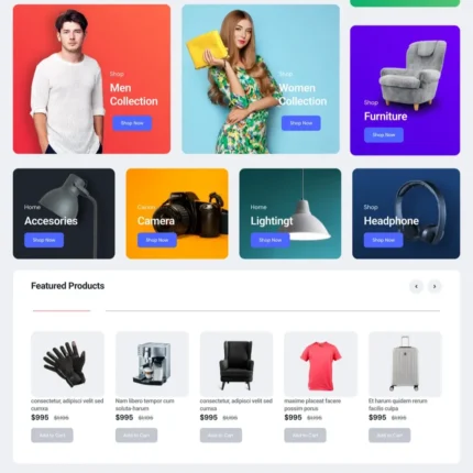 General Shop Website Design with Free VPS Web Hosting