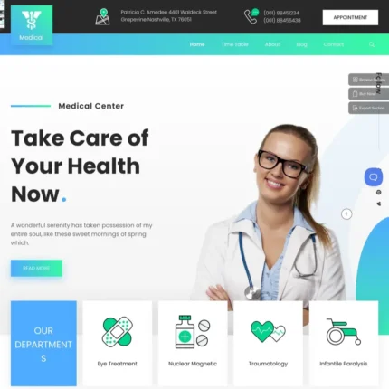Medical Service Website Design with Free VPS Web Hosting