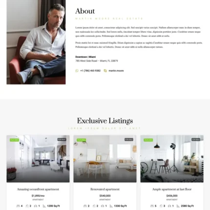 Real Estate Agent Website Design with Free VPS Web Hosting