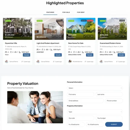 Realty Firm Website Design with Free VPS Web Hosting