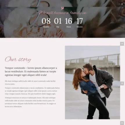 Wedding Ceremony Website Design with Free VPS Web Hosting