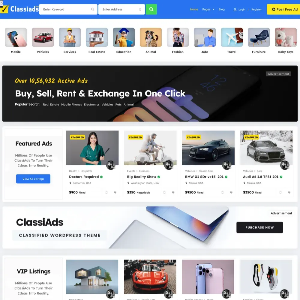 Classified Advertisement Website Design with Free VPS Web Hosting (1) Classified Advertisement Website Design with Free VPS Web Hosting
