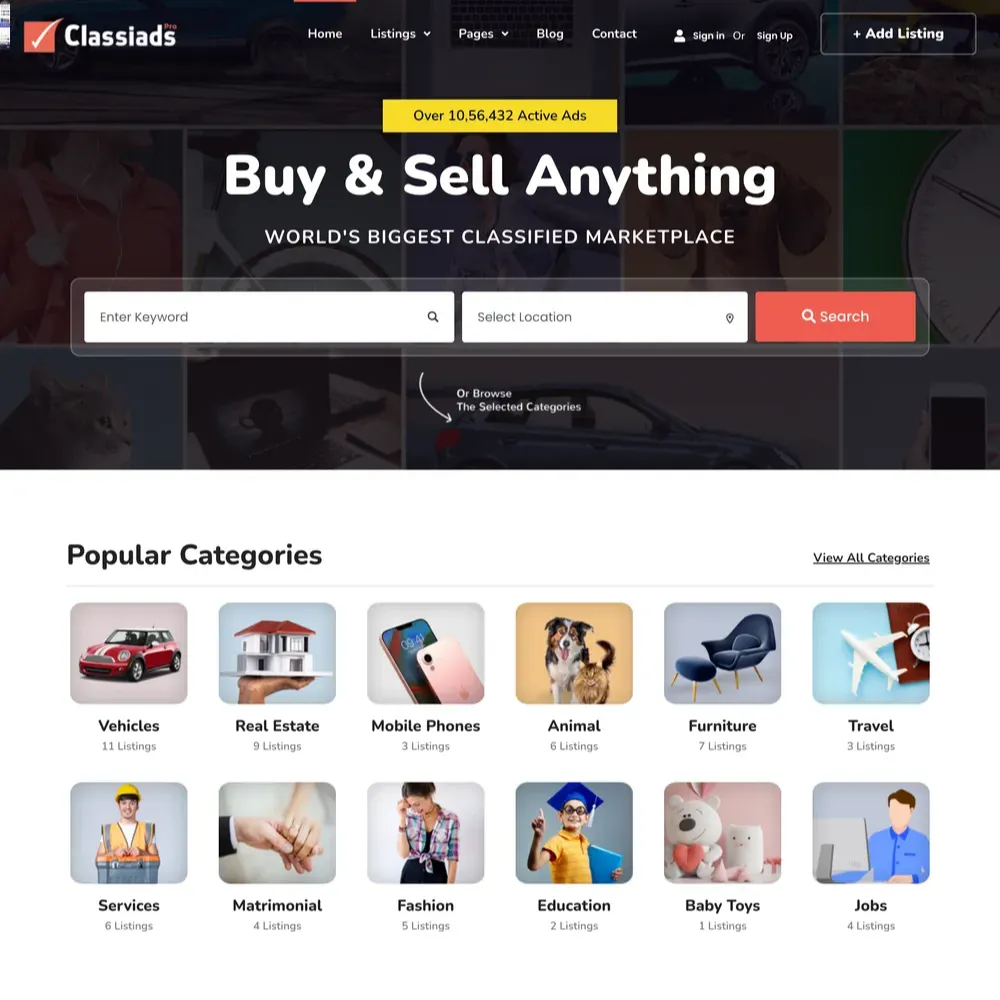 Classified Listing Website Design with Free VPS Web Hosting (1) Classified Listing Website Design with Free VPS Web Hosting