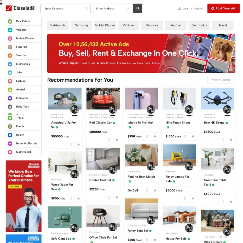 Classified Listings Website Design with Free Web Hosting (1) Classified Listings Website Design with Free Web Hosting