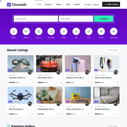 Classified Platform Website Design with Free Web Hosting