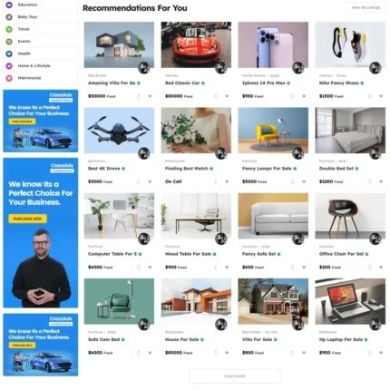 Classifieds Website Design with Free VPS Web Hosting