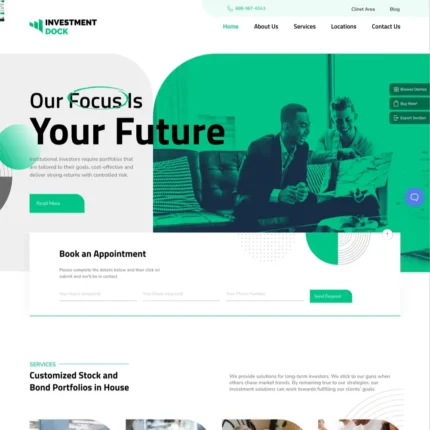 Investment Agency Website Design with Free VPS Web Hosting