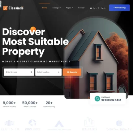 Real Estate Marketplace Website Design with Free Web Hosting