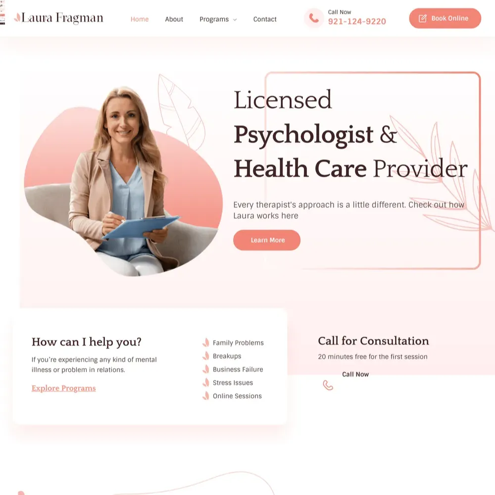 Therapist Website Design with Free VPS Web Hosting (1) Therapist Website Design with Free VPS Web Hosting