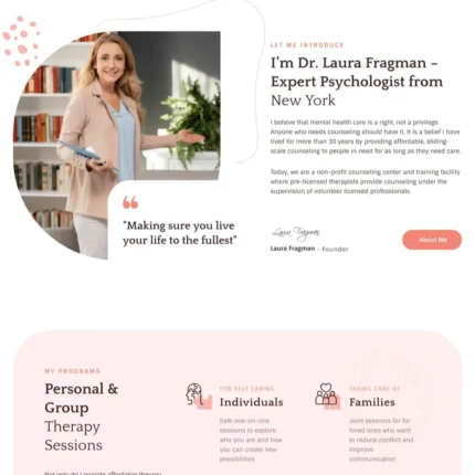 Therapist Website Design with Free VPS Web Hosting