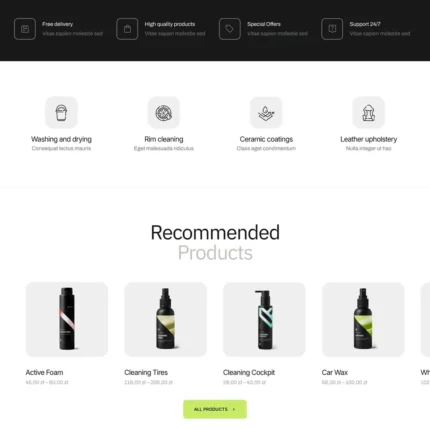 Detailing Shop Website Design with Free Web Hosting