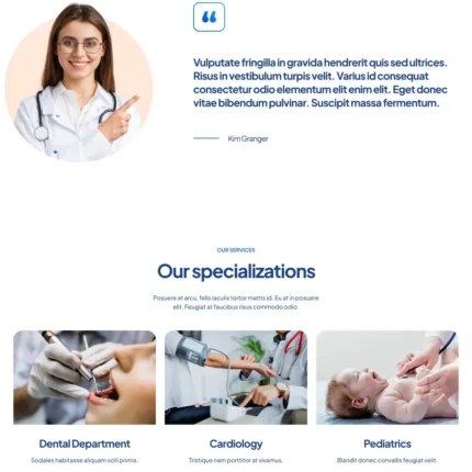 Doctor Website Design with Free Web Hosting