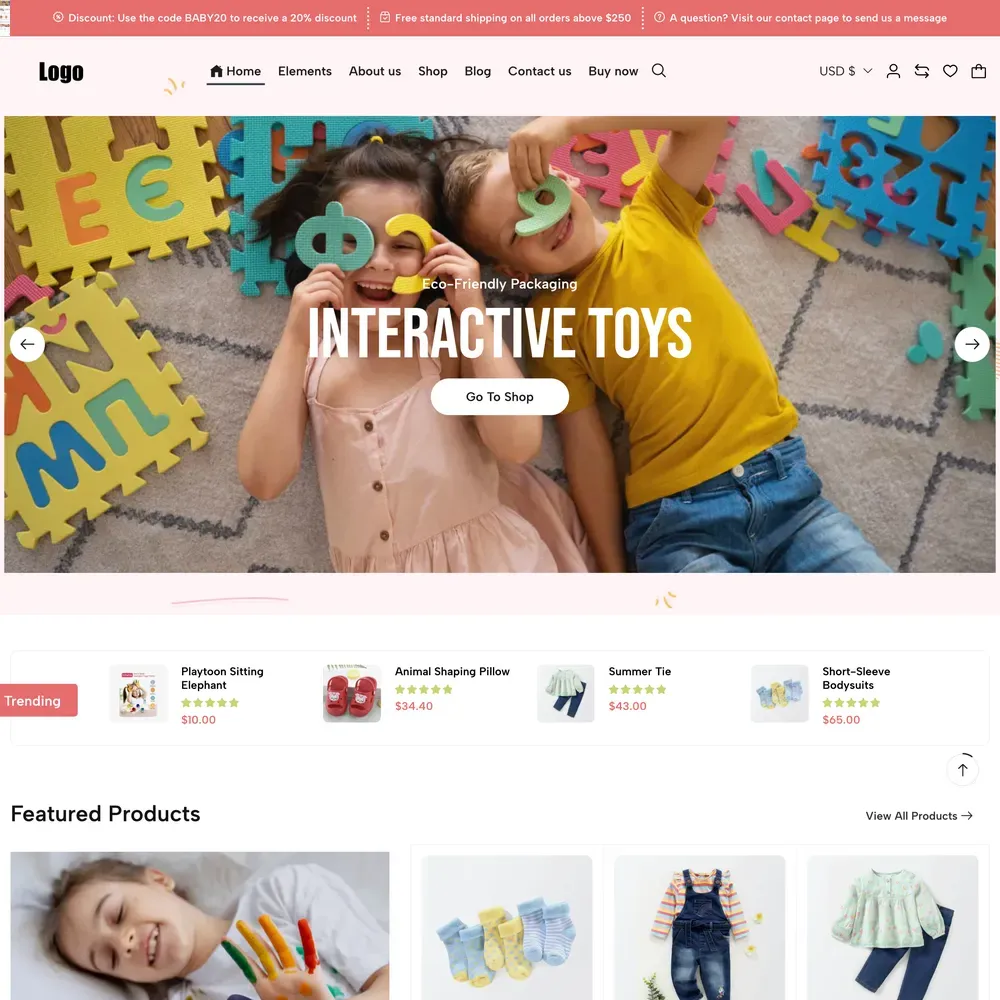 Kids Store Website Design with Free Web Hosting (1) Kids Store Website Design with Free Web Hosting
