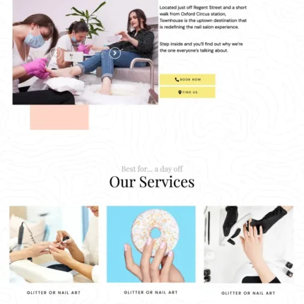 Nail Manicure Website Design with Free Web Hosting